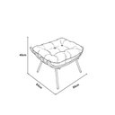 Ver imagem 6 de Kit Poltrona e Puff Costela Sala Estar Decorativo Courino Nozes Caramelo