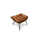 Ver imagem 4 de Kit Poltrona e Puff Costela Sala Estar Decorativo Courino Nozes Caramelo