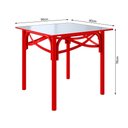 Ver imagem 2 de Mesa Jantar Trama Industrial 1,50x0,90m Preta com 6 Cadeiras Vitória Estofadas para Sala - Preto