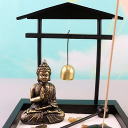 Enfeite Decorativo Ornamental Buda Jardim Zen Incensário - 8