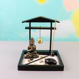 Enfeite Decorativo Ornamental Buda Jardim Zen Incensário - 7
