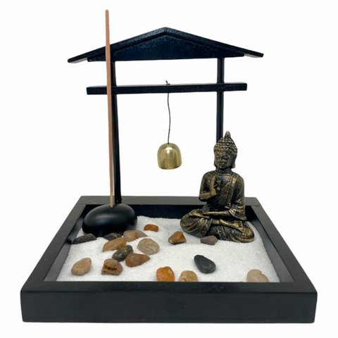 Enfeite Decorativo Ornamental Buda Jardim Zen Incensário