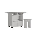 Ver imagem 1 de Mesa Tampo Dobrável 4 Bancos 80 Cm Branco B100