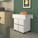 Ver imagem 3 de Mesa Tampo Dobrável 4 Bancos 80 Cm Branco B100