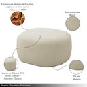 Ver imagem 4 de Conjunto Poltrona Base Fixa e Puff Decorativo Charlote Sala de Estar Bouclê Bege G88 - Gran Belo