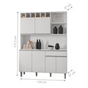 Ver imagem 2 de Armário Cozinha Completo Robin 6 Portas - Branco