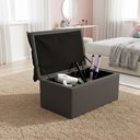 Ver imagem 2 de Puff Baú Opala Decorativo Organizador Quarto Infantil:cinza Escuro