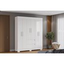 Ver imagem 1 de Guarda Roupa Solteiro 6 Portas e 2 Gavetas Maya Branco - Acp