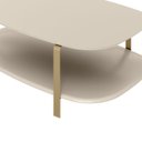 Ver imagem 4 de Mesa de Centro Decorativa Litch Mdp/mdf Pés em Metal Offwhite G77 - Gran Belo