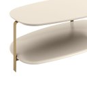 Ver imagem 5 de Mesa de Centro Decorativa Litch Mdp/mdf Pés em Metal Offwhite G77 - Gran Belo