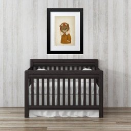 Quadro Infantil Retrô Urso Aviador- 60x48cm:moldura Preta - 1