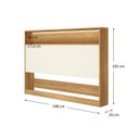 Ver imagem 3 de Cabeceira Casal com Nicho e LED 100% MDF Aurora Yescasa