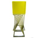 Ver imagem 5 de Kit 10 Banquetas Luma Base de Ferro Sued Amarelo - D'classe Decor