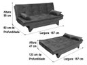 Ver imagem 7 de Sofá Cama 3 Lugares Cinza 502 Stilo Plus