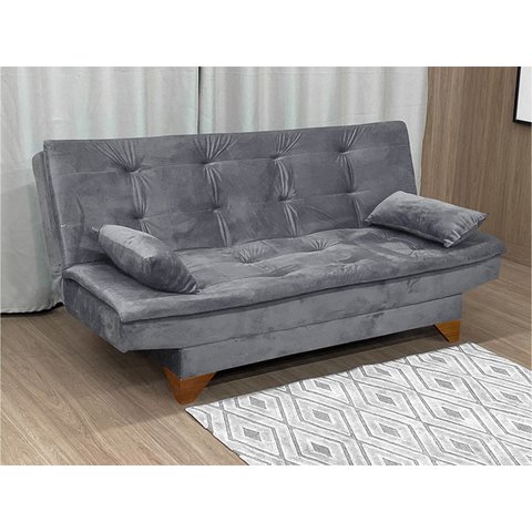 Sofá Cama 3 Lugares Cinza 502 Stilo Plus