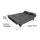Ver mais imagens de Sofá Cama 3 Lugares Cinza 502 Stilo Plus