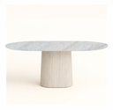 Ver imagem 4 de Mesa de Jantar Oblongo com Tampo em Mármore Espírito Santo e Base Marfim 170x100