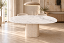 Ver imagem 2 de Mesa de Jantar Oblongo com Tampo em Mármore Espírito Santo e Base Marfim 170x100