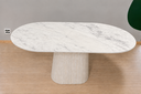 Ver imagem 3 de Mesa de Jantar Oblongo com Tampo em Mármore Espírito Santo e Base Marfim 170x100