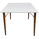 Ver imagem 1 de Mesa Jantar Quadrada 80cm MDF Branco Pé Palito + Suporte V