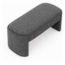 Ver imagem 4 de Recamier Decorativo Puff Fly 75cm Cama Solteiro Estofados:Cinza Escuro/Bouclé
