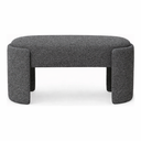 Ver imagem 3 de Recamier Decorativo Puff Fly 75cm Cama Solteiro Estofados:Cinza Escuro/Bouclé