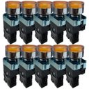 Ver imagem 1 de Kit 10 Botao Pulsador Lk2-bw3561 Amarelo Lum 220v 1na Lukma