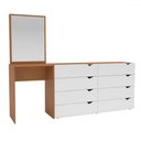 Ver imagem 2 de Cômoda Porto 8 Gavetas com Espelho Branco/freijó - Politorno