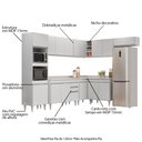 Ver imagem 3 de Armário de Cozinha Modulada de Canto 8 Peças Cp02 Balcão com Tampo Branco - Lumi Lumil Móveis