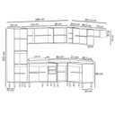 Ver imagem 4 de Armário de Cozinha Modulada de Canto 8 Peças Cp02 Balcão com Tampo Branco - Lumi Lumil Móveis