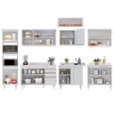 Ver imagem 5 de Armário de Cozinha Modulada de Canto 8 Peças Cp02 Balcão com Tampo Branco - Lumi Lumil Móveis