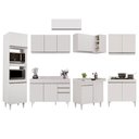 Ver imagem 6 de Armário de Cozinha Modulada de Canto 8 Peças Cp02 Balcão com Tampo Branco - Lumi Lumil Móveis