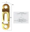 Ver mais imagens de Suporte De Nicho Tipo Presilha Metálica Zinco Amarelo (Kit Com 50 Un)