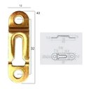 Ver imagem 3 de Suporte De Nicho Tipo Presilha Metálica Zinco Amarelo (Kit Com 50 Un)