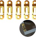 Ver imagem 2 de Suporte De Nicho Tipo Presilha Metálica Zinco Amarelo (Kit Com 50 Un)