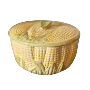 Sopeira Tigela com Tampa Cerâmica Milho Mesa Posta