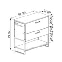 Ver imagem 6 de Balcão para Banheiro com Pés em Aço 1 Porta e 1 Gaveta 80 Cm Preto com Mel Preto com Mel