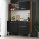 Ver imagem 1 de Kit Cozinha Compacta 120cm Rustic/preto Life Madesa