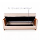 Ver imagem 6 de Sofá Cama Oryon 2,12m Linho Bege Reclinável com Baú - King House