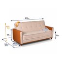 Ver imagem 3 de Sofá Cama Oryon 2,12m Linho Bege Reclinável com Baú - King House