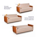 Ver imagem 7 de Sofá Cama Oryon 2,12m Linho Bege Reclinável com Baú - King House