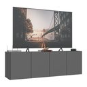 Ver imagem 2 de Rack para Tv até 50 Polegadas com 4 Portas Suspenso Multimóveis Mp1070 Grafite