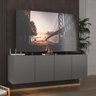 Rack para Tv até 50 Polegadas com 4 Portas Suspenso Multimóveis Mp1070 Grafite - 1