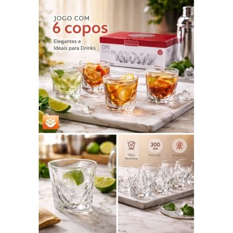 Conjunto 6 Copos para Drinks