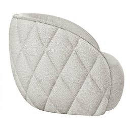 Kit 2 Poltronas Decorativa para Sala 90cm Tressê Zion M22 Bouclê Branco - Mpozenato - 5