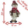 Kit 6 Enfeites Boneco de Neve e Papai Noel Natal em Tecido 30cm - 3