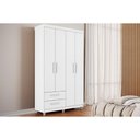 Ver imagem 1 de Guarda Roupa 4 Portas e 4 Gavetas C- Pés Canadá Plus Branco - Conquista