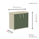 Ver imagem 4 de Armário para Escritório Baixo 2 Portas com Chave