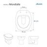 Assento Sanitário com Amortecedor Mondialle Branco para Vaso Mondialle - 3