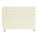 Ver imagem 1 de Cabeceira de Cama Box Londres Casal 140 Cm Suede Botão de Strass Branco do Lar Móveis e Decoraçã